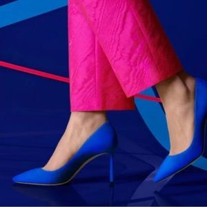 Electric Blue Suede Jimmy Choo London Pumps